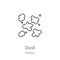dust icon vector from pollution collection. Thin line dust outline icon vector illustration. Outline, thin line dust icon for