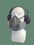Dust mask and hearing protection ear muffs.