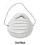 Dust mask with straps, protective measures safety