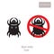 Dust Mite Icon. Vector Illustration Of A Prohibition Sign For House Dust Mites.