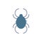 Dust mite symbol - trigger of year-round allergy and asthma in flat style.