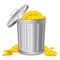 Dustbin full of Coin