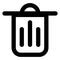 Dustbin, garbage can, recycle bin Bold Outline Vector icon which can easily modified or edited