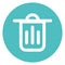 Dustbin, garbage can, recycle bin Bold Outline Vector icon which can easily modified or edited