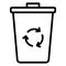 Dustbin, garbage can Vector icon which can easily modify