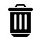 Dustbin Glyph icon isolated Graphic . Style in EPS 10 simple glyph element business & office concept. editable vector.