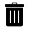 Dustbin glyph vector icon which can easily modify or edit