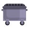 Dustbin icon, cartoon style