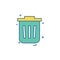 Dustbin icon design vector