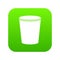 Dustbin icon green vector