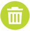 Dustbin Two Colors Glyph Vector Icon Isolated And Editable