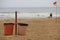 Dustbins at a beach