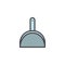 Dustpan filled outline icon