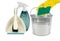 Dustpan,spray bottle pail and sponge