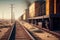 dusty old cargo train cars stand on tracks on spare track