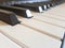 Dusty piano keyboard