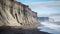 Dusty Piles: A Captivating National Geographic Style Cliff With Ocean View