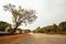 Dusty Road through center of Livingstone Town, Zambia - Africa