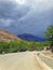 A Dusty Road in the Village in Hunza Valley