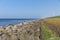 Dutch along the sea with wind turbines