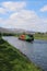 Dutch barge cruising Scottish canal