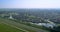 Dutch City Franeker, Neighbourhood Next to A31 Highway, Moving Right - Friesland, The Netherlands, 4K Drone Footage