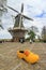 Dutch clog and windmill