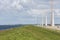 Dutch construction site building wind turbines near Urk