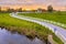 Dutch Countryside landscape with historical houses