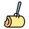 Dutch croquette icon vector flat