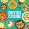 Dutch cuisine cover page design template