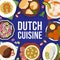 Dutch cuisine menu cover, restaurant dishes meals