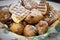 Dutch deep fried doughnut balls and waffles