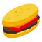 Dutch fast food icon isometric vector. Cheese plate