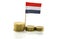 Dutch flag with euro coins