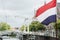 Dutch flag near the white bridge in Haarlem