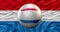 Dutch flag soccer ball and football concept Netherlands