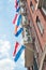 Dutch flags fluttering above each other