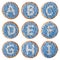 Dutch food: \'beschuit met muisjes\' alphabet, A-I