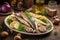 Dutch herring food tradition. Generate Ai