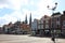 Dutch historic facades on the Market Square, Delft