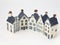 Dutch historical ceramic houses in Delft china