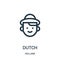 dutch icon vector from holland collection. Thin line dutch outline icon vector illustration. Linear symbol for use on web and