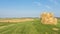 Dutch landscape with thatch sheaf on a farmland