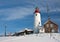 Dutch lighthouse in wintertime