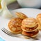 Dutch mini pancakes called poffertjes