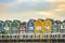 Dutch, modern, colorful vinex architecture style houses at water