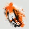 Dutch national football player. Netherlands soccer team. Dutch soccer poster. Abstract Netherlands football background