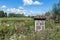 Dutch national park with insects hotel in colorful garden