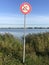 Dutch No kitesurfing sign - prohibition sign.